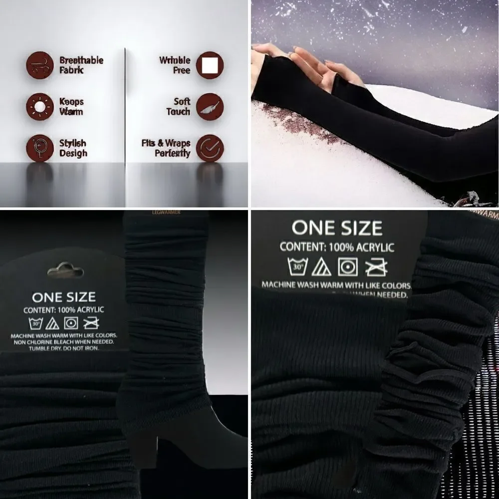 SXY 4-piece Custom Set l Arm/Leg warmers l Black l New